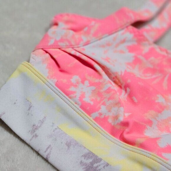 FP Movement ✦ Tie-Dye Sports Bra ✦ Bright Pink Double Strap Elastic Band S NWT - Picture 7 of 14